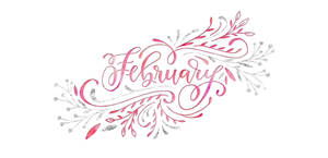 February Pink Calligraphy Wallpaper
