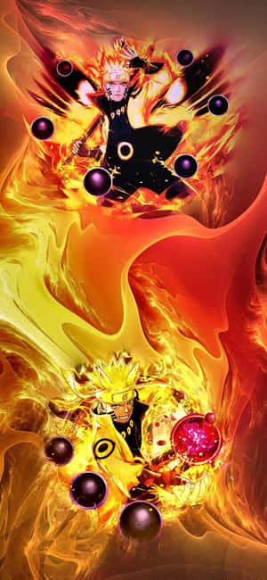 Feel The Burn – Intense Flames Of Narutio Fire Wallpaper