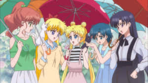 Feel The Power Of The Legendary Sailor Senshi - Aesthetic Sailor Moon Wallpaper