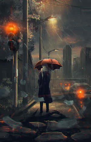 Feel The Thrill Of Falling In Love With Rain Anime Wallpaper