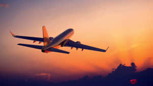 Feel The Wind In Your Hair With An Adventurous Pink Plane Flight. Wallpaper