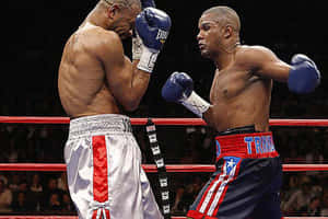 Felix Trinidad On His Dark Blue Bocing Gloves Wallpaper