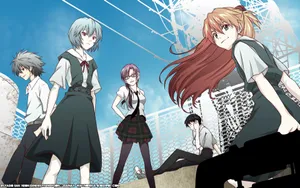 Female Characters Neon Genesis Evangelion Wallpaper
