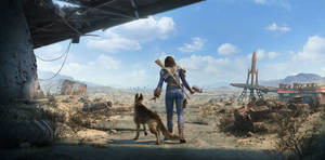 Female Sole Survivor In Fallout 4 Wallpaper