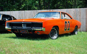 Fence Behind General Lee Car Wallpaper