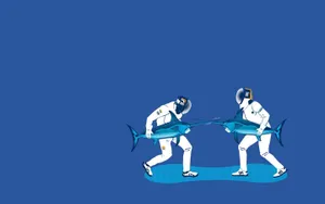 Fencing Swordfish Wallpaper