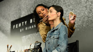 Fenty Rihanna Applying Blush Wallpaper