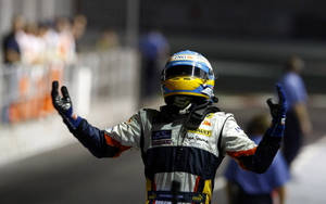 Fernando Alonso Full Racing Gear Wallpaper