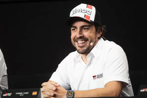 Fernando Alonso In White Outfit Wallpaper