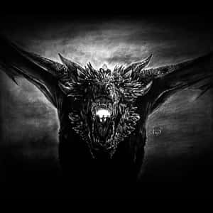 Ferocious Dragon Unleashing Dracarys Fire Wallpaper