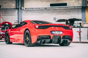 Ferrari At Garage Wallpaper