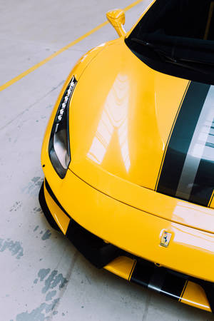 Ferrari Black And Yellow Wallpaper