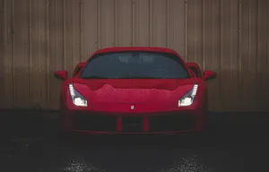 Ferrari Car Parked Wallpaper
