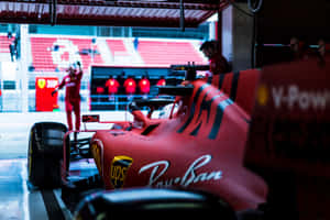 Ferrari Sf90 Stradale F1 Soaring Through The Circuit Wallpaper