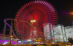 Ferris Wheel In Yokohama Japan Wallpaper