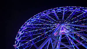 Ferris Wheel Neon Blue Aesthetic Pc Wallpaper
