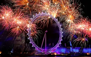 Ferris Wheel New Years Eve Wallpaper