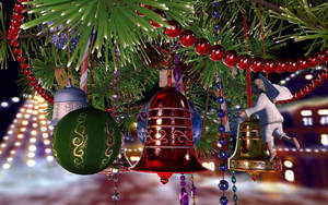 Festive Christmas Bells Wallpaper