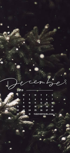 Festive Minimalist December Christmas Iphone Wallpaper Wallpaper