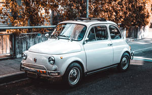Fiat 500 Classic White Wallpaper