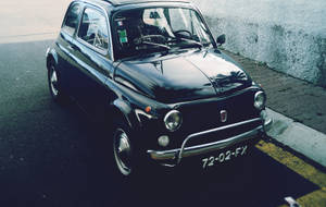 Fiat 500 L Vintage Black Wallpaper