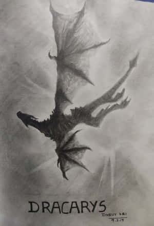 Fierce Dragon Unleashing Hellfire Wallpaper
