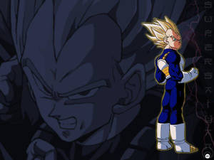 Fierce Face Of Vegeta Wallpaper