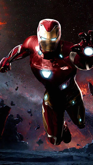 Fierce Flying Iron Man Android Wallpaper