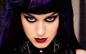 Fierce Katy Perry With Smoky Eyes Wallpaper