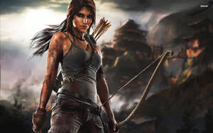 Fierce Lara Croft Tomb Raider Wallpaper