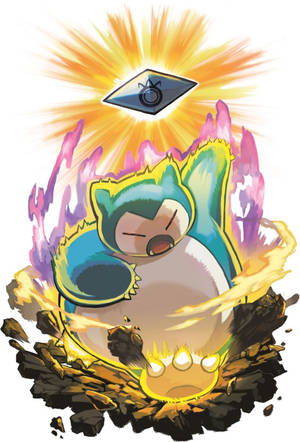 Fiery Angry Snorlax Phone Wallpaper