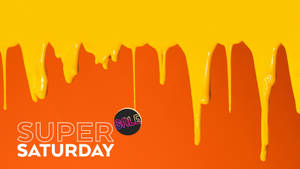 Fiery Orange Super Saturday Sale Wallpaper