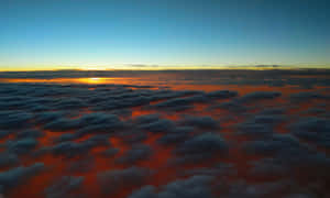 Fiery Red Sunset Cloud Wallpaper