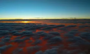 Fiery Red Sunset Cloud Wallpaper