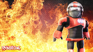 Fiery Roblox Avatar Wallpaper