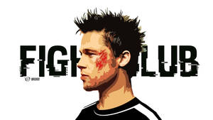 Fight Club Brad Pitt Art Wallpaper