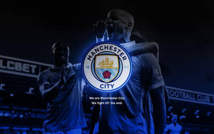 Fight 'til The End Manchester City Logo Wallpaper