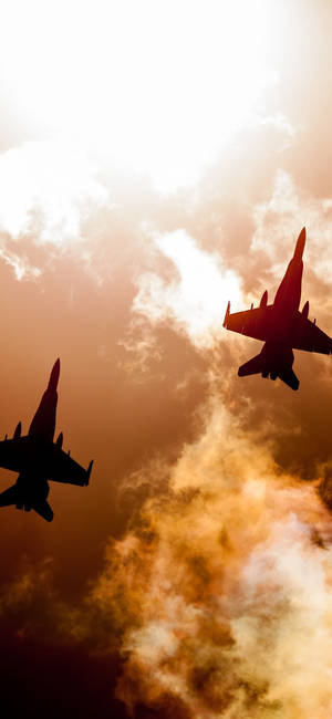 Fighter Aircrafts In Flight Jet Iphone Wallpaper