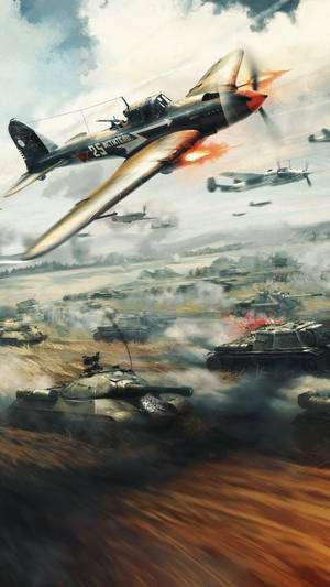 Fighter Airplane And Missile Tank Technology On Display Wallpaper