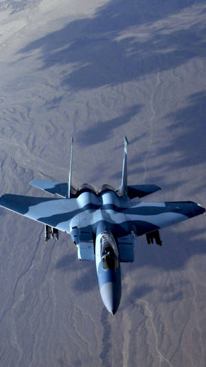 Fighter Jet With Painted Stripe Wallpaper