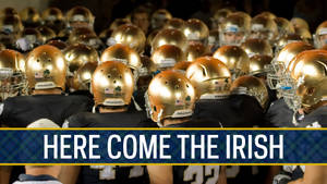 Fighting Irish Football: Ready To Take The Field! Wallpaper