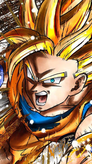 Fighting Saiyan Goku Dragon Ball Z Iphone Wallpaper