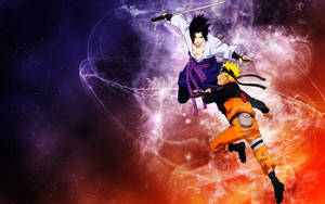 Fighting Sasuke And Naruto Hd Wallpaper