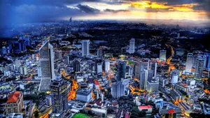 Filtered Kuala Lampur Cityscape Wallpaper