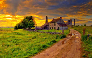 Find Solace In The Beauty Of A Farm. Wallpaper