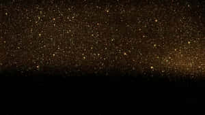 Fine Falling Black And Gold Glitter Wallpaper