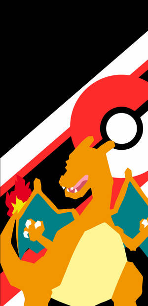Fire And Ice - Charizard With A Pokeball Wallpaper