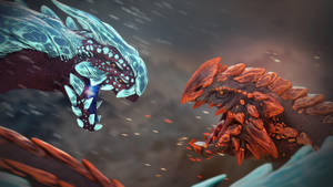 Fire And Ice Dragons Wallpaper