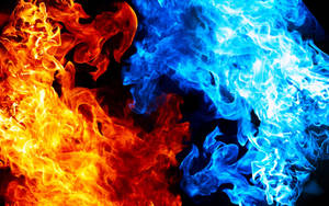 Fire And Ice Flame Wallpaper