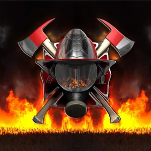 Fire Department Gas Mask Logo Wallpaper